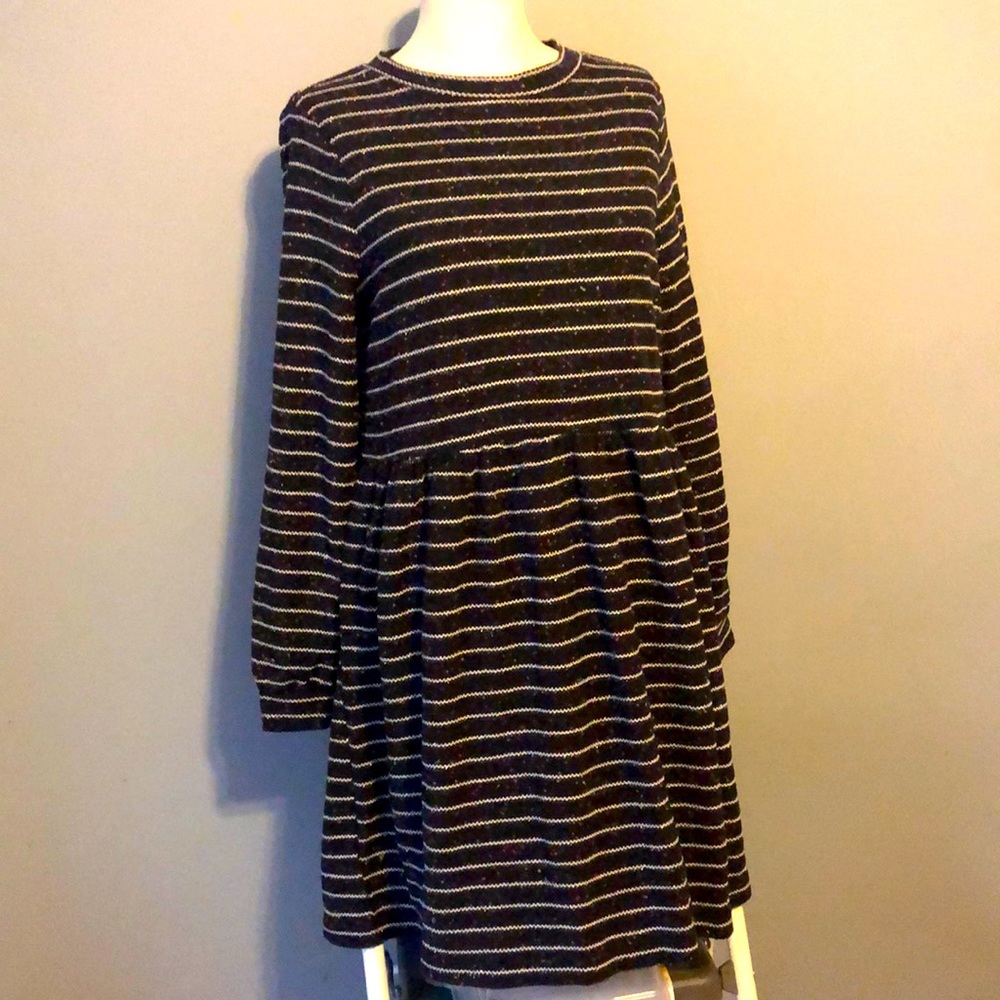 Navy drop waist dress